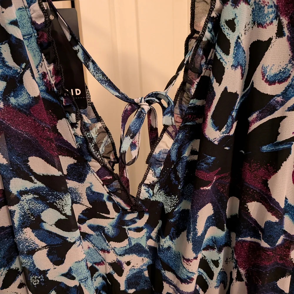 Torrid Blue and Purple Chiffon Dress - Picture 2 of 4